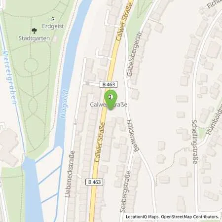 Standortübersicht der Tankstelle Tankcenter Pforzheim in 75175 Pforzheim