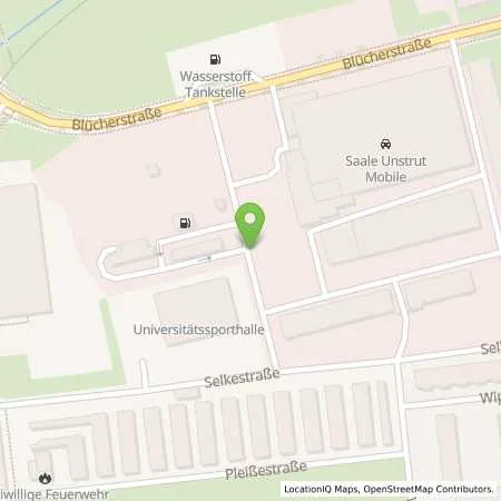 Standortübersicht der Tankstelle Halle in 06122 Halle