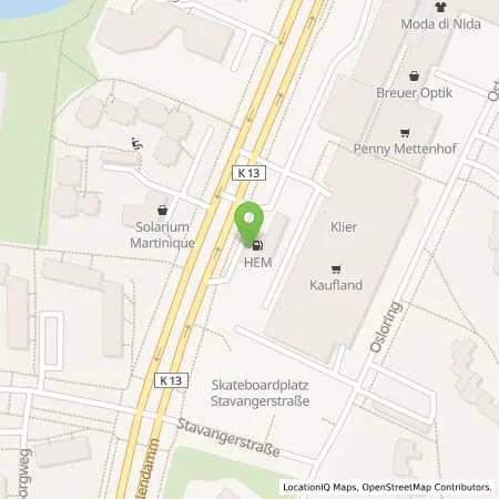 Standortübersicht der Tankstelle Kiel, Skandinaviendamm 301 in 24109 Kiel