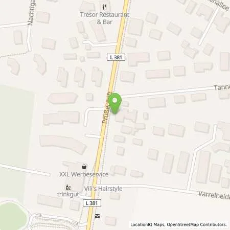 Standortübersicht der Tankstelle Hannover, Prüßentrift 77 in 30657 Hannover