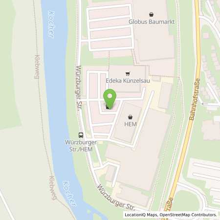 Standortübersicht der Benzin-Super-Diesel Tankstelle: AVIA Xpress Automatentankstelle in 74653, Künzelsau
