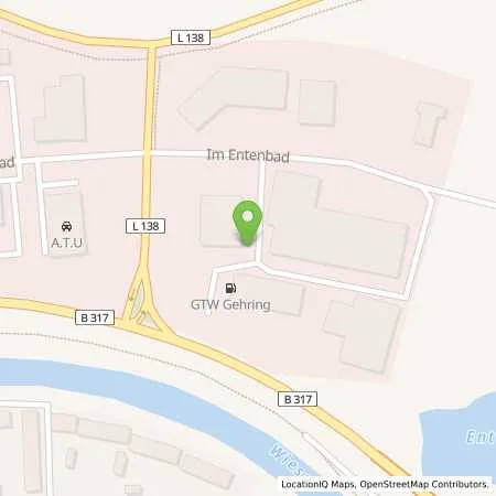 Standortübersicht der Tankstelle K. + B. Gehring Tank-und Waschcenter OHG in 79541 Lörrach