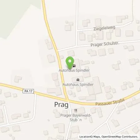 Standortübersicht der Tankstelle Autohaus Spindler GmbH & Co. KG in 94116 Hutthurm