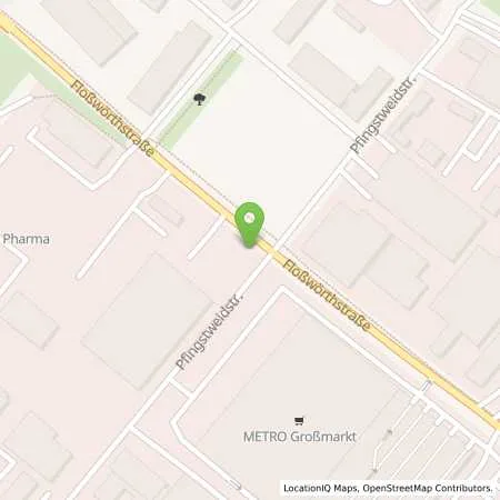 Standortübersicht der Tankstelle Supermarkt-Tankstelle MANNHEIM FLOSSWOERTHSTR. 30 in 68199 MANNHEIM