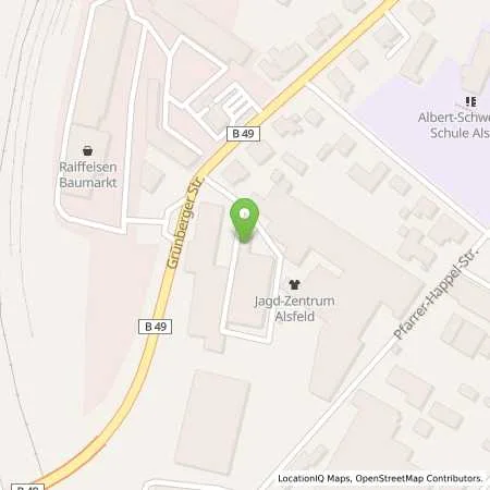 Standortübersicht der Tankstelle Raiffeisen Waren GmbH & Co. KG in 36304 Alsfeld