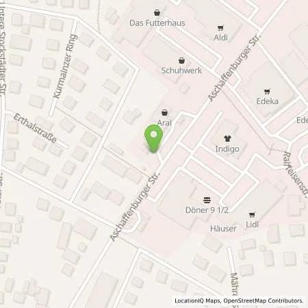 Standortübersicht der Tankstelle Aral Tankstelle in 63762 Großostheim