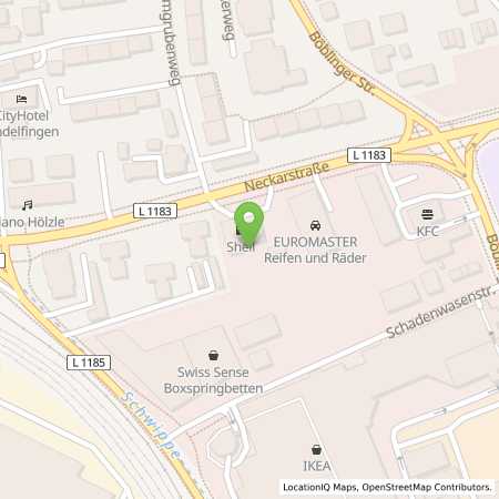 Standortübersicht der Benzin-Super-Diesel Tankstelle: Shell Sindelfingen Neckarstr. 10 in 71065, Sindelfingen