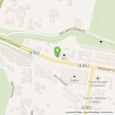 Standortübersicht der Tankstelle bft Tankstelle in 06385 Aken