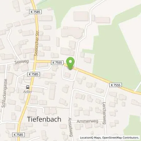 Standortübersicht der Tankstelle Federseebank+eG in 88422 Tiefenbach