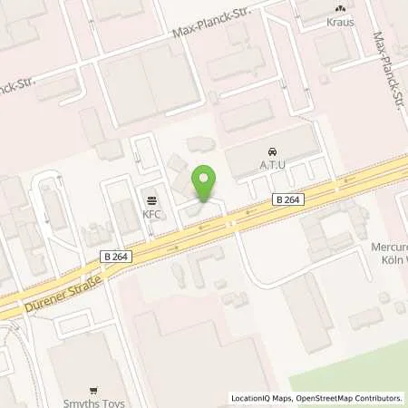 Standortübersicht der Tankstelle Shell Koeln Duerener Str. 415 in 50858 Koeln
