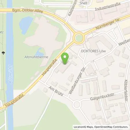 Standortübersicht der Tankstelle Esso Tankstelle in 91757 TREUCHTLINGEN