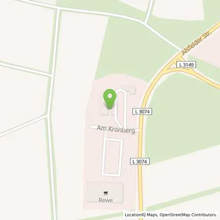 Standortübersicht der Tankstelle Raiffeisen Waren GmbH Borken in 34599 Neuental