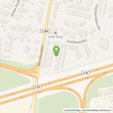 Standortübersicht der Tankstelle Shell Maintal 2 Am Kreuzstein 75 in 63477 Maintal 2