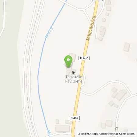 Standortübersicht der Tankstelle Tankstelle Paul Ziefle GmbH in 72270 Baiersbronn