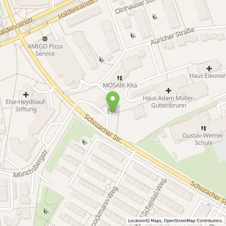 Standortübersicht der Tankstelle Esso Tankstelle in 70437 STUTTGART