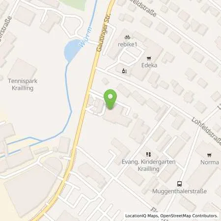Standortübersicht der Tankstelle JET KRAILLING GAUTINGER STR. 59 in 82152 KRAILLING