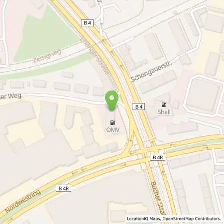 Standortübersicht der Tankstelle Nürnberg Erlanger Strasse 3 in 90425 Nürnberg