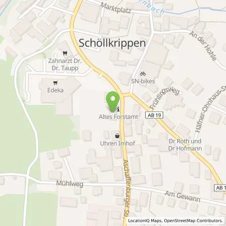 Standortübersicht der Tankstelle Esso Tankstelle in 63825 SCHOELLKRIPPEN