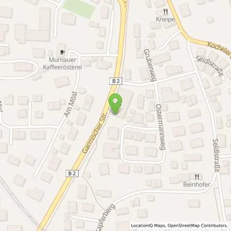 Standortübersicht der Tankstelle Murnau Garmischer Strasse 5 in 82418 Murnau