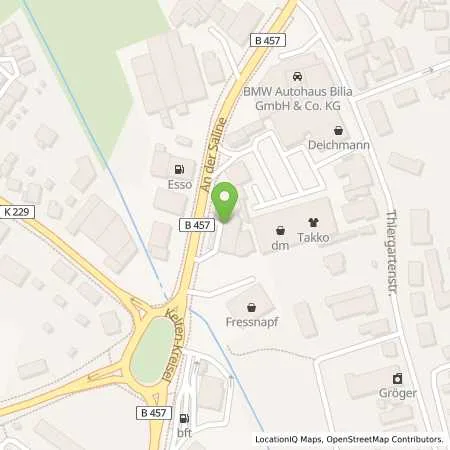 Standortübersicht der Tankstelle Shell Buedingen An der Saline 10 in 63654 Buedingen