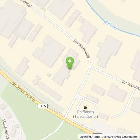 Standortübersicht der Tankstelle Raiffeisen Sauerland Hellweg Lippe eG in 59889 Eslohe (Bremke)