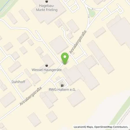 Standortübersicht der Tankstelle Raiffeisen Warengenossenschaft Haltern eG in 45721 Haltern am See