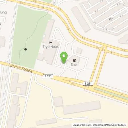 Standortübersicht der Tankstelle Shell Oberhausen Centroallee 278 in 46047 Oberhausen