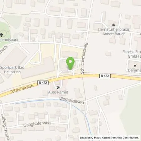 Standortübersicht der Tankstelle Shell Bad Heilbrunn Tölzer Strasse 23 in 83670 Bad Heilbrunn