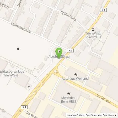 Standortübersicht der Tankstelle TOTAL TRIER-EUREN in 54294 TRIER (EUREN)