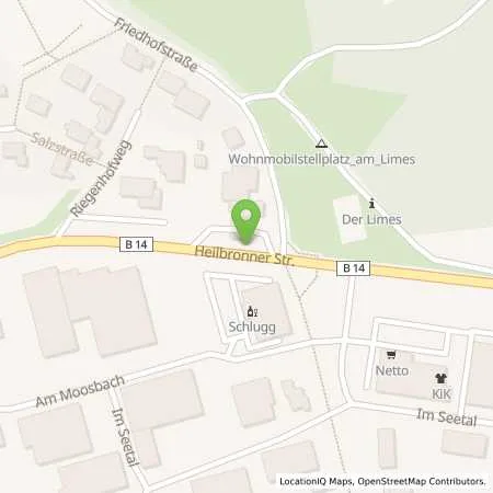 Standortübersicht der Tankstelle Aral Tankstelle in 74535 Mainhardt