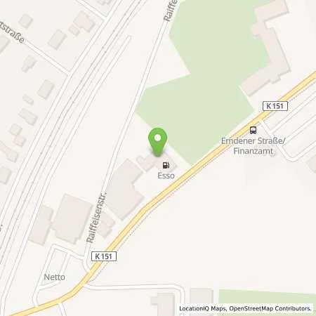 Standortübersicht der Tankstelle Esso Tankstelle in 26871 PAPENBURG