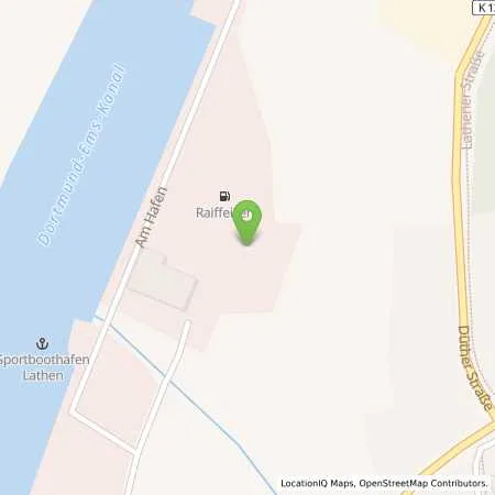 Standortübersicht der Tankstelle Raiffeisen Ems-Vechte Tank & Markt GmbH in 49762 Lathen