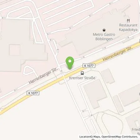 Standortübersicht der Tankstelle Supermarkt-Tankstelle BOEBLINGEN HERRENBERGER STR. 100 in 71034 BOEBLINGEN