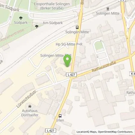 Standortübersicht der Tankstelle JET SOLINGEN BRUEHLER STR. 36 in 42657 SOLINGEN