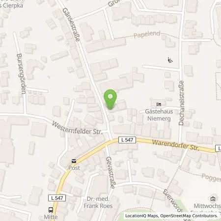 Standortübersicht der Tankstelle AJ G2WAF in 48231 Warendorf