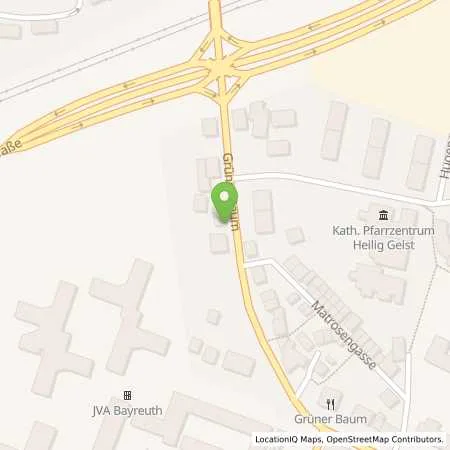 Standortübersicht der Tankstelle Walther-Tankstelle Bayreuth in 95448 Bayreuth