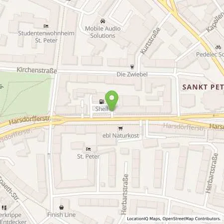 Standortübersicht der Tankstelle Shell Nuernberg Harsdoerffer Str. 15 in 90478 Nuernberg