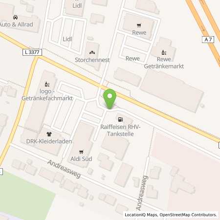 Standortübersicht der Benzin-Super-Diesel Tankstelle: rhv Tankstelle in 36093, Kuenzell