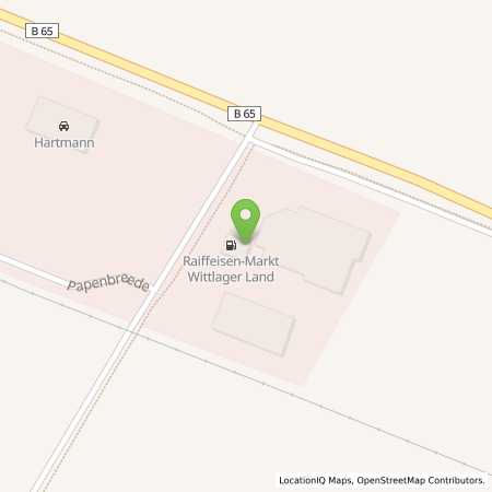 Standortübersicht der Benzin-Super-Diesel Tankstelle: Raiffeisen Warengenossenschaft  Osnabrücker Land (RWO) eG in 49152, Bad Essen/Wehrendorf