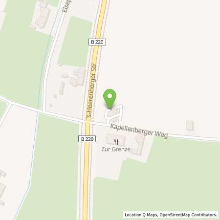 Standortübersicht der Benzin-Super-Diesel Tankstelle: Kapellenberger Weg 1 in 46446, Emmerich am Rhein