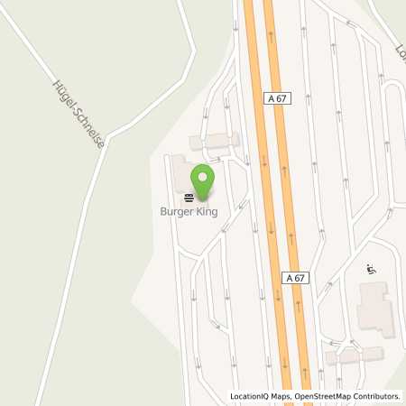 Standortübersicht der Benzin-Super-Diesel Tankstelle: TOTAL LORSCH in 64653, LORSCH