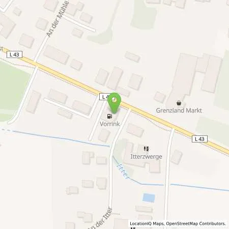 Standortübersicht der Tankstelle Holger Vorrink e.K. in 49847 Itterbeck