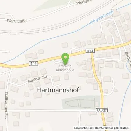 Standortübersicht der Tankstelle GT Franken in 91224 Hartmannshof