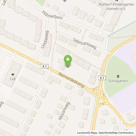 Standortübersicht der Tankstelle Shell Hameln Reimerdeskamp 2 in 31787 Hameln