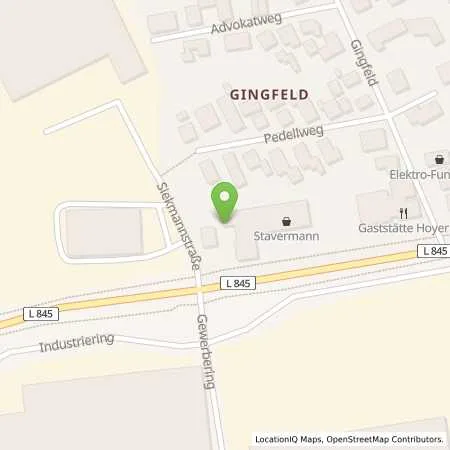 Standortübersicht der Tankstelle Esso Tankstelle in 49393 LOHNE