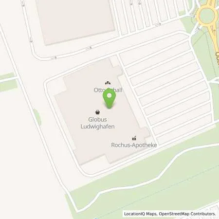 Standortübersicht der Tankstelle Globus Handelshof St. Wendel GmbH & Co. KG Betriebsstätte Ludwigshafen in 67061 Ludwigshafen (Oggersheim)
