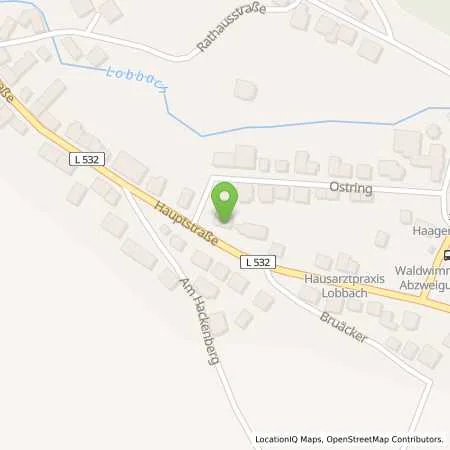 Standortübersicht der Tankstelle Lenz Energie AG in 74931 Lobbach (Waldwimmersbach)