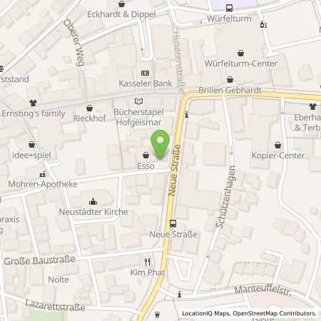 Standortübersicht der Tankstelle Esso Tankstelle in 34369 HOFGEISMAR