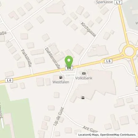 Standortübersicht der Tankstelle Hanna Harms in 26556 Westerholt