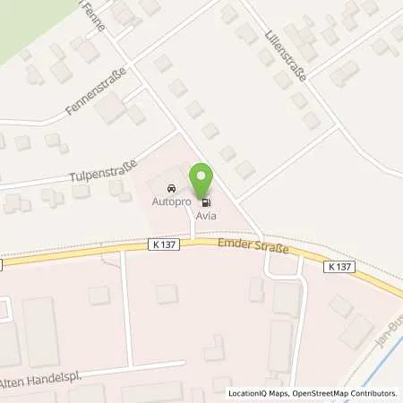 Standortübersicht der Tankstelle AVIA Tankstelle in 26632 Ihlow